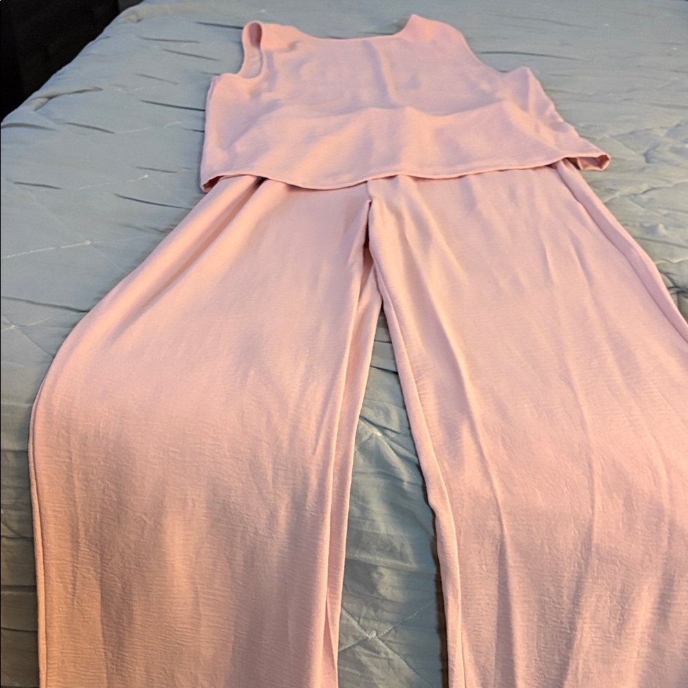 Elegant Pink Sleeveless Jumpsuit